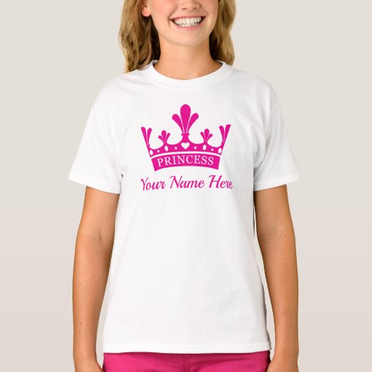 Pink Princess Crown - Kinda Girl T-shirt (Voorkant)