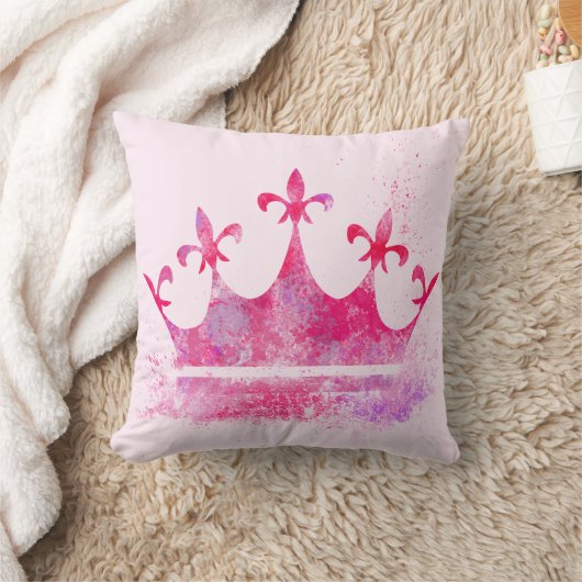 Pink Princess Crown Kussen (Deken)
