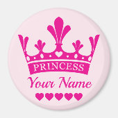 Pink Princess Crown Magneet (Voorkant)