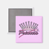Pink Princess Crown Magneet (Voorkant / Achterkant)