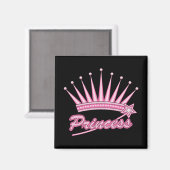 Pink Princess Crown Magneet (Voorkant / Achterkant)