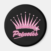 Pink Princess Crown Magneet (Voorkant)