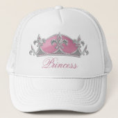 Pink Princess Crown met Diamonds Dames Pet (Voorkant)