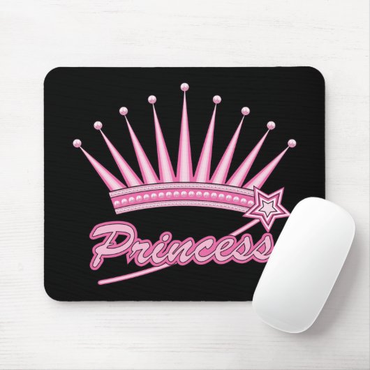 Pink Princess Crown Muismat (Met muis)
