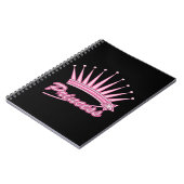 Pink Princess Crown Notitieboek (Linkerzijde)