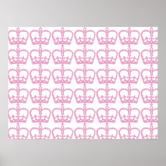 Pink Princess Crown Poster (Voorkant)