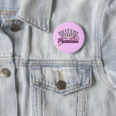 Pink Princess Crown Ronde Button 5,7 Cm (In situ)