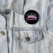Pink Princess Crown Ronde Button 5,7 Cm (In situ)