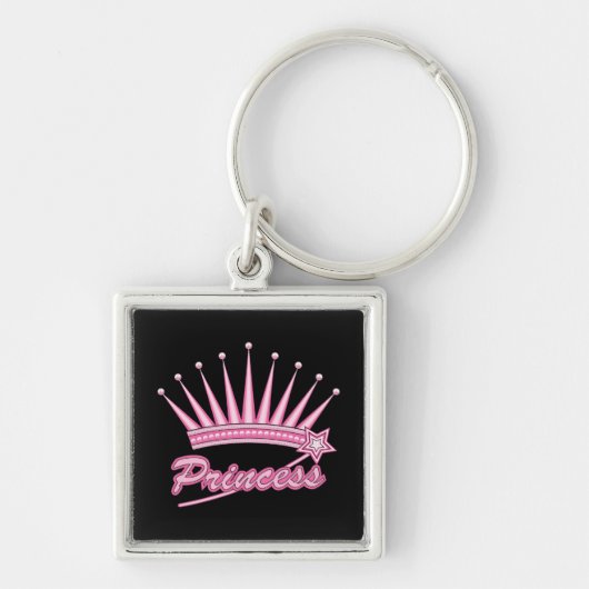 Pink Princess Crown Sleutelhanger (Voorkant)