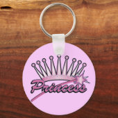 Pink Princess Crown Sleutelhanger (Voorkant)