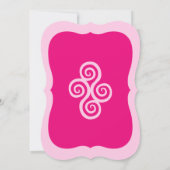 Pink Princess Crown Spirals Birthday Kaart (Achterkant)