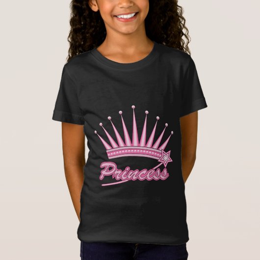 Pink Princess Crown T-shirt (Voorkant)