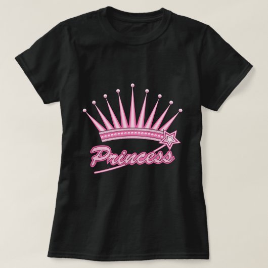 Pink Princess Crown T-shirt (Design voorkant)