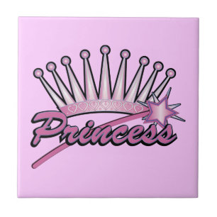 Pink Princess Crown Tegeltje