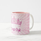 Pink Princess Crown Tiara Coffee Mok Cup (Voorkant rechts)