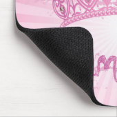 Pink Princess Crown Tiara Personalized Mousepad Muismat (Hoek)