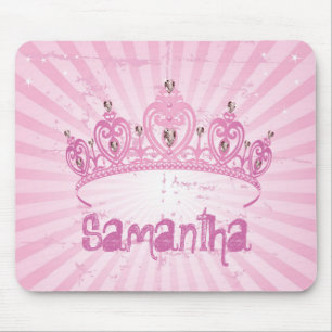 Pink Princess Crown Tiara Personalized Mousepad Muismat