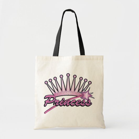 Pink Princess Crown Tote Bag (Voorkant)