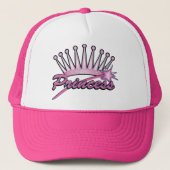 Pink Princess Crown Trucker Pet (Voorkant)