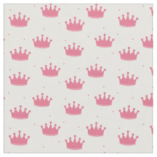 Pink Princess Crowns Stof