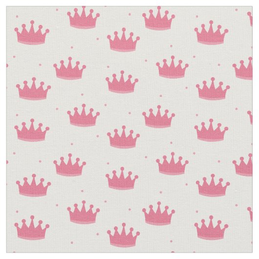 Pink Princess Crowns Stof (Close Up)
