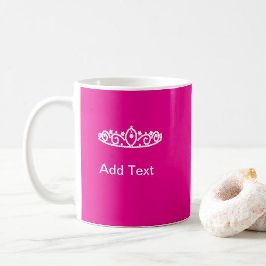 Pink Princess Custom Mok Sweet sixteen cadeau (Met donut)