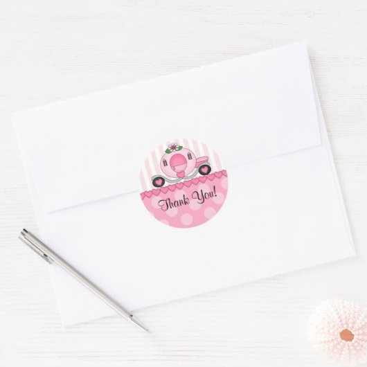 Pink Princess Dank u Sticker (Envelop)