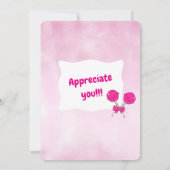 Pink Princess Duck –  jarig bestaan Kaart (Achterkant)