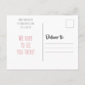 Pink Princess Elephant Balloon Stippen 2e verjaard Uitnodiging Briefkaart (Achterkant)