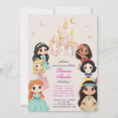 Pink Princess Fairytale Magical Castle Birthday  Kaart (Voorkant)