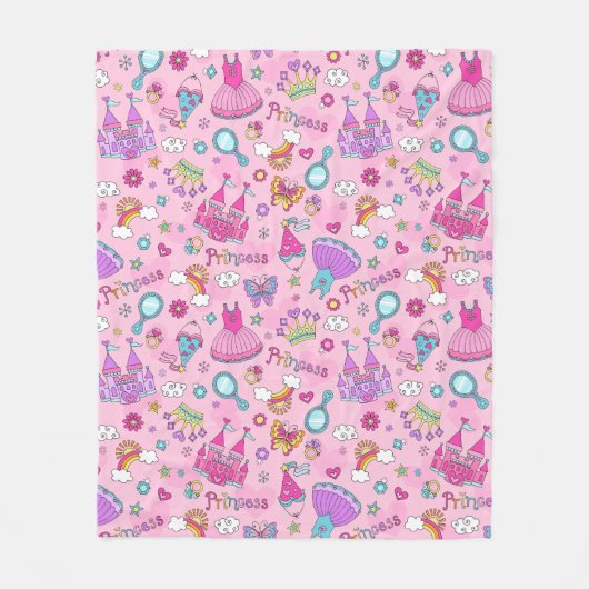 Pink Princess Fleece Blanket, medium (Voorkant)