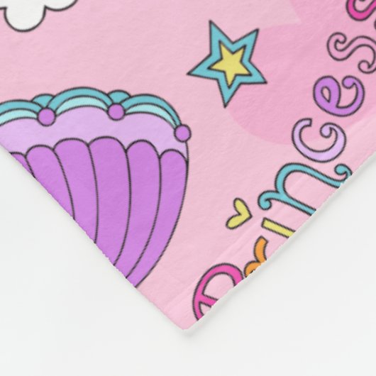 Pink Princess Fleece Blanket, medium Deken (Hoek)