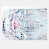 Pink Princess Fleece Deken (Voorkant (Horizontaal))