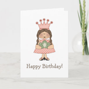 Pink Princess & Frog Kaart