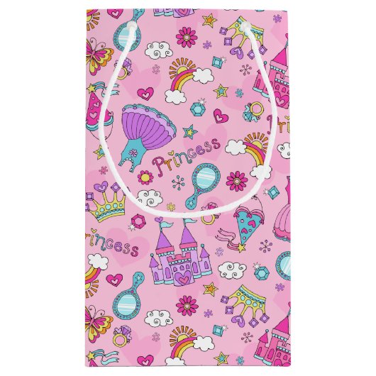 Pink Princess Gift Bag Klein Cadeauzakje (Achterkant)