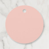 Pink Princess Girl Birthday Party Gift Labels (Achterkant)