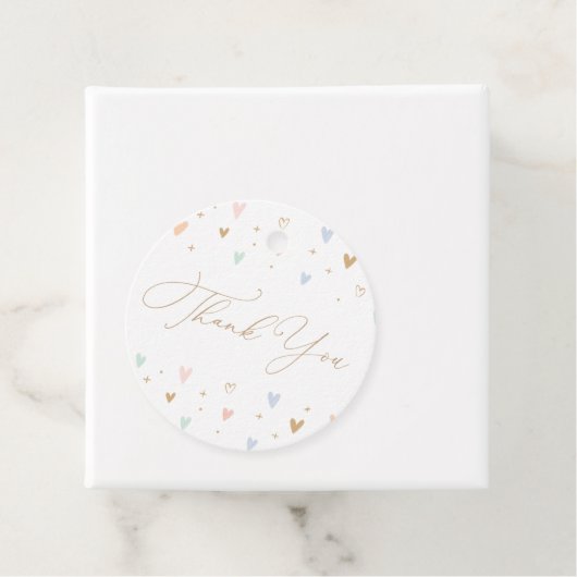 Pink Princess Girl Birthday Party Gift Labels (In situ)