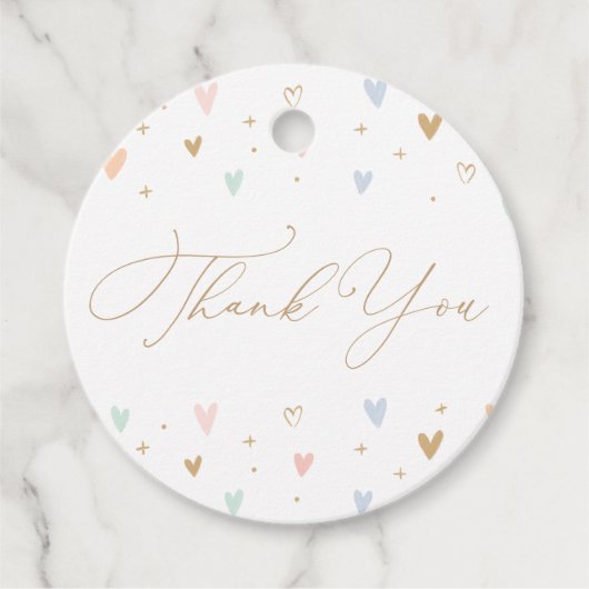 Pink Princess Girl Birthday Party Gift Labels (Voorkant)