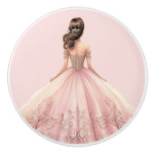 Pink Princess Girl's Girly Ceramic Knob Keramische Knop (Voorkant)