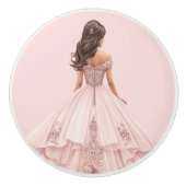 Pink Princess Girl's Girly Ceramic Knob Keramische Knop (Voorkant)