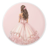 Pink Princess Girl's Girly Ceramic Knob Keramische Knop (Voorkant)