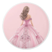 Pink Princess Girl's Girly Ceramic Knob Keramische Knop (Voorkant)