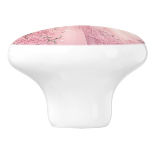 Pink Princess Girl's Girly Ceramic Knob Keramische Knop (Zijkant)