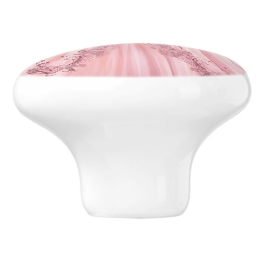 Pink Princess Girl's Girly Ceramic Knob Keramische Knop (Zijkant)