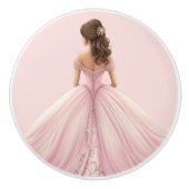 Pink Princess Girl's Girly Ceramic Knob Keramische Knop (Voorkant)