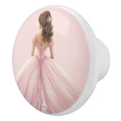 Pink Princess Girl's Girly Ceramic Knob Keramische Knop (Rechts)