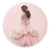 Pink Princess Girl's Girly Ceramic Knob Keramische Knop (Voorkant)