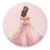 Pink Princess Girl's Girly Ceramic Knob Keramische Knop (Voorkant)