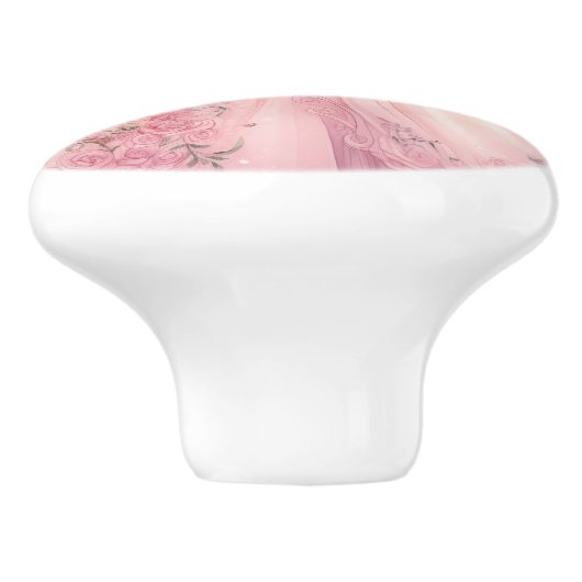 Pink Princess Girl's Girly Ceramic Knob Keramische Knop (Zijkant)