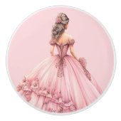 Pink Princess Girl's Girly Ceramic Knob Keramische Knop (Voorkant)